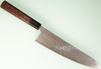 Hatsukokoro Hikari SLD Damascus Kurozome Wa-Gyuto 215mm Wenge