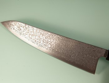 Hatsukokoro Hikari SLD Damascus Kurozome Wa-Gyuto 215mm Wenge