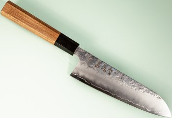 Hatsukokoro Ginrei Silver 3 Nashiji Wa-Santoku 170mm Teak