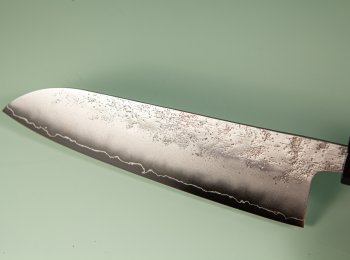Hatsukokoro Ginrei Silver 3 Nashiji Wa-Santoku 170mm Teak
