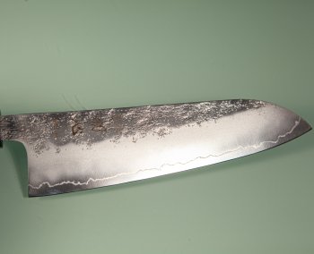 Hatsukokoro Ginrei Silver 3 Nashiji Wa-Santoku 170mm Teak