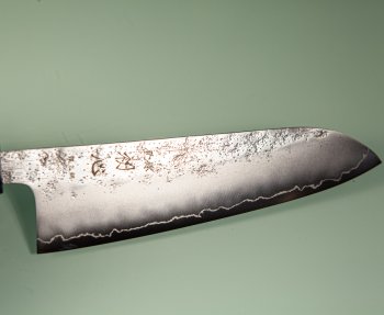 Hatsukokoro Ginrei Silver 3 Nashiji Wa-Santoku 170mm Teak