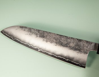 Hatsukokoro Ginrei Silver 3 Nashiji Wa-Santoku 170mm Teak