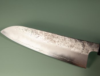 Hatsukokoro Ginrei Silver 3 Nashiji Wa-Santoku 170mm Teak