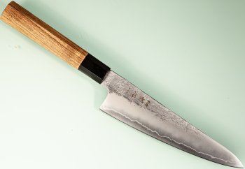 Hatsukokoro Ginrei Silver 3 Nashiji Ko-Wa-Santoku 150mm Teak