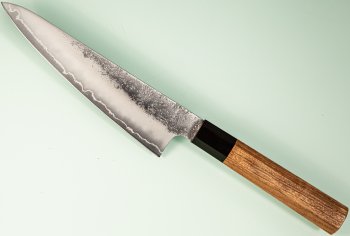 Hatsukokoro Ginrei Silver 3 Nashiji Ko-Wa-Santoku 150mm Teak