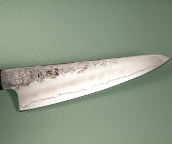 Hatsukokoro Ginrei Silver 3 Nashiji Ko-Wa-Santoku 150mm Teak