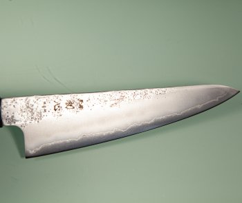 Hatsukokoro Ginrei Silver 3 Nashiji Ko-Wa-Santoku 150mm Teak