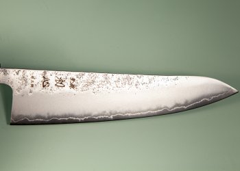 Hatsukokoro Ginrei Silver 3 Nashiji Wa-Gyuto 210mm Teak