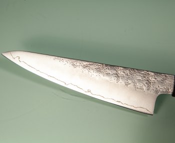 Hatsukokoro Ginrei Silver 3 Nashiji Ko-Wa-Santoku 150mm Ebony