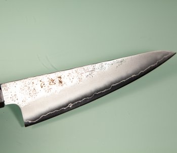 Hatsukokoro Ginrei Silver 3 Nashiji Ko-Wa-Santoku 150mm Ebony