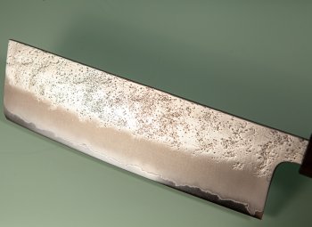 Hatsukokoro Ginrei Silver 3 Nashiji Wa-Nakiri 160mm Ebony