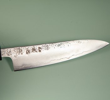 Hatsukokoro Ginrei Silver 3 Nashiji Wa-Petty 130mm Ebony