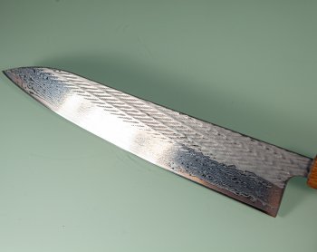 Tsunehisa AUS10 Nawame Damascus Wa-Gyuto 245mm burnt Oak
