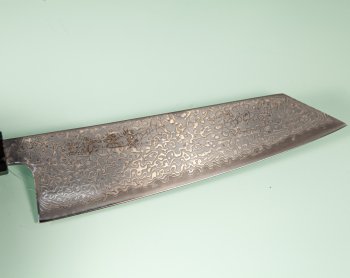 Hatsukokoro Hikari SLD Damascus Kurozome Wa-Bunka 175mm Teak