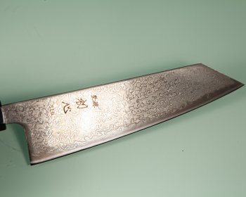 Hatsukokoro Hikari SLD Damascus Kurozome Wa-Bunka 175mm Teak