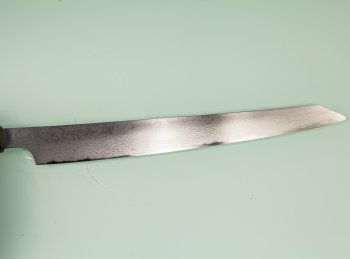 Mr. Suogo Yamatsuka Ginsan Damascus Wa-Kengata Yanagiba 300mm