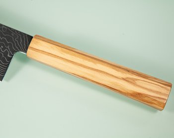 Hatsukokoro Ryuhyo Migaki SG2 Damascus Wa-Bunka 175mm Olive