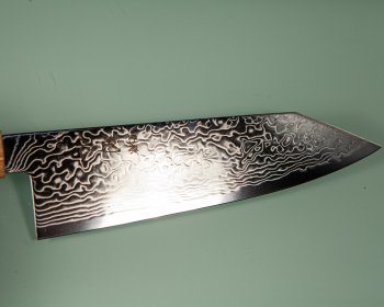 Hatsukokoro Ryuhyo Migaki SG2 Damascus Wa-Bunka 175mm Olive