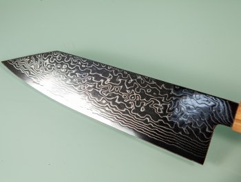 Hatsukokoro Ryuhyo Migaki SG2 Damascus Wa-Bunka 175mm Olive