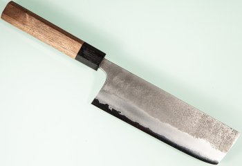 Shu Matsubara AO2 Nashiji Wa-Nakiri 165mm Walnuss