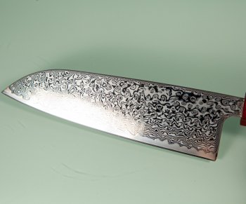 Tsunehisa SRS13 Damascus polished Wa-Santoku 165mm RRO