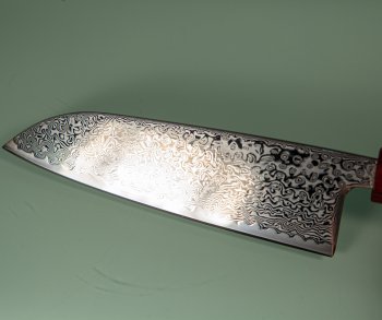 Tsunehisa SRS13 Damascus polished Wa-Santoku 165mm RRO