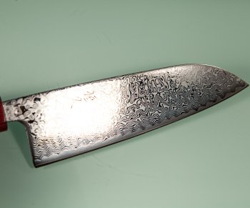 Tsunehisa SRS13 Damascus polished Wa-Santoku 165mm RRO