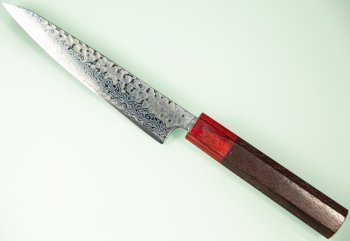 Tsunehisa Geppaku polished G3 Tsuchime Damascus Wa-Petty 140mm
