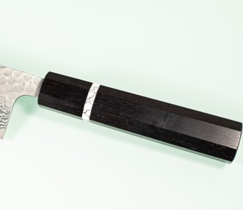 Tsunehisa G3 Tsuchime Damascus Wa-Santoku 170mm Ebony/white