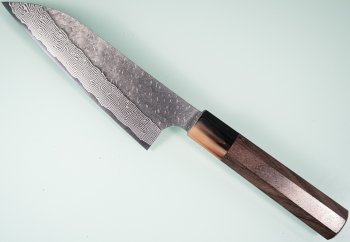 Nigara SG STRIX Tsuchime Damascus Wa-Santoku 150mm Rosenholz/B�ffelhorn