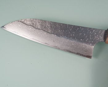 Nigara SG STRIX Tsuchime Damascus Wa-Santoku 150mm Rosenholz/B�ffelhorn