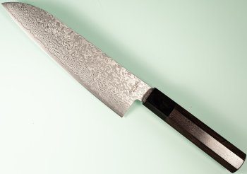 Toshitaka SG2 Damascus Wa-Santoku 180mm Ebony/Buffalo