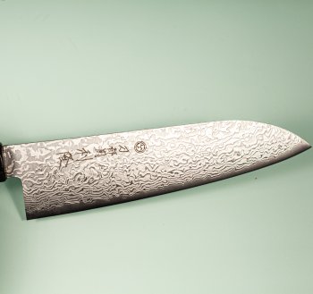 Toshitaka SG2 Damascus Wa-Santoku 180mm Ebony/Buffalo