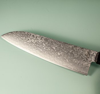 Toshitaka SG2 Damascus Wa-Santoku 180mm Ebony/Buffalo