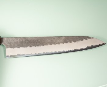 Nigara AS Satin Tsuchime Wa-Gyuto 260mm Walnut/Buffalo