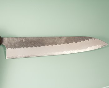 Nigara AS Satin Tsuchime Wa-Gyuto 260mm Walnut/Buffalo