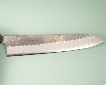 Nigara AS Satin Tsuchime Wa-Gyuto 260mm Walnut/Buffalo