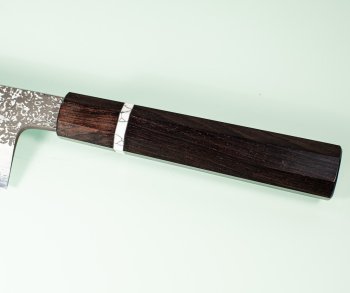 Masuda Yoshihide Blue 1 Damascus Kurouchi Wa-Gyuto 220mm Ebenholz