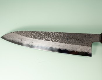 Masuda Yoshihide Blue 1 Damascus Kurouchi Wa-Gyuto 220mm Ebenholz