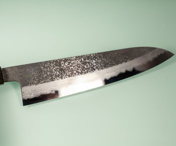 Masuda Yoshihide Blue 1 Damascus Kurouchi Wa-Gyuto 220mm Ebenholz