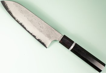Hatsukokoro X Nigara Ryusui Aogami 2 Nashiji Damascus Wa-Santoku 170mm