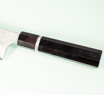 Hatsukokoro X Nigara Ryusui Aogami 2 Nashiji Damascus Wa-Santoku 170mm