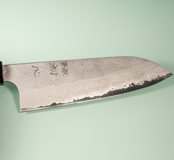 Hatsukokoro X Nigara Ryusui Aogami 2 Nashiji Damascus Wa-Santoku 170mm