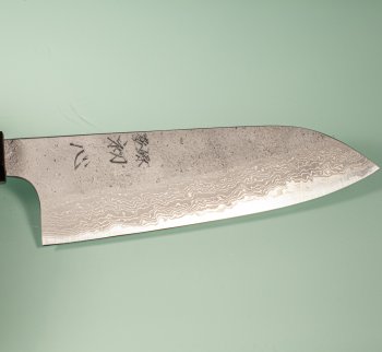 Hatsukokoro X Nigara Ryusui Aogami 2 Nashiji Damascus Wa-Santoku 170mm