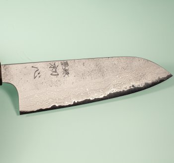 Hatsukokoro X Nigara Ryusui Aogami 2 Nashiji Damascus Wa-Santoku 170mm