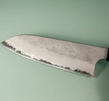 Hatsukokoro X Nigara Ryusui Aogami 2 Nashiji Damascus Wa-Santoku 170mm