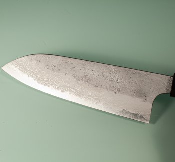 Hatsukokoro X Nigara Ryusui Aogami 2 Nashiji Damascus Wa-Santoku 170mm