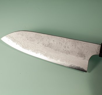 Hatsukokoro X Nigara Ryusui Aogami 2 Nashiji Damascus Wa-Santoku 170mm