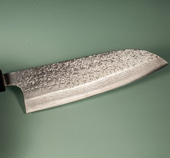 Shinsuke Kamo VG10 Tsuchime Damascus Wa-Santoku 170mm Ebony